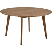 Roxby Round Large Walnut Dining Table Large 140cm Spacious Top